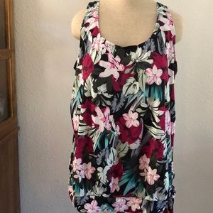 Bathing suit tankini with shelf bra